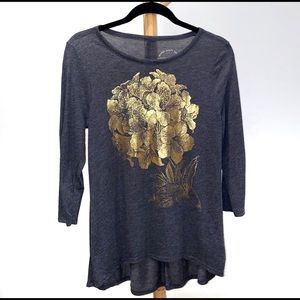 Women’s Lucky Brand Floral Dressy T-shirt NWOT Size M